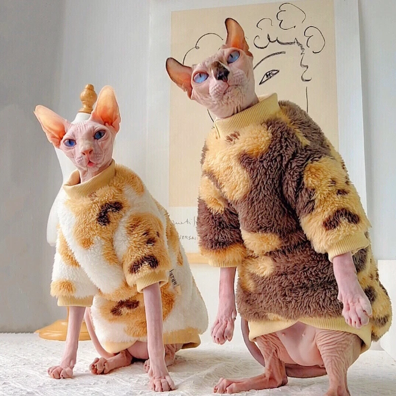 Winter Cat Clothes Thickened Fleece and Soft Winter Warm Cat Clothes Christmas Gifts for Cats Sphinx Cat Cloths
Winter Cat Clothes Thickened Fleece and Soft Winter Warm Cat Clothes Christmas Gifts for Cats Sphinx Cat Cloths