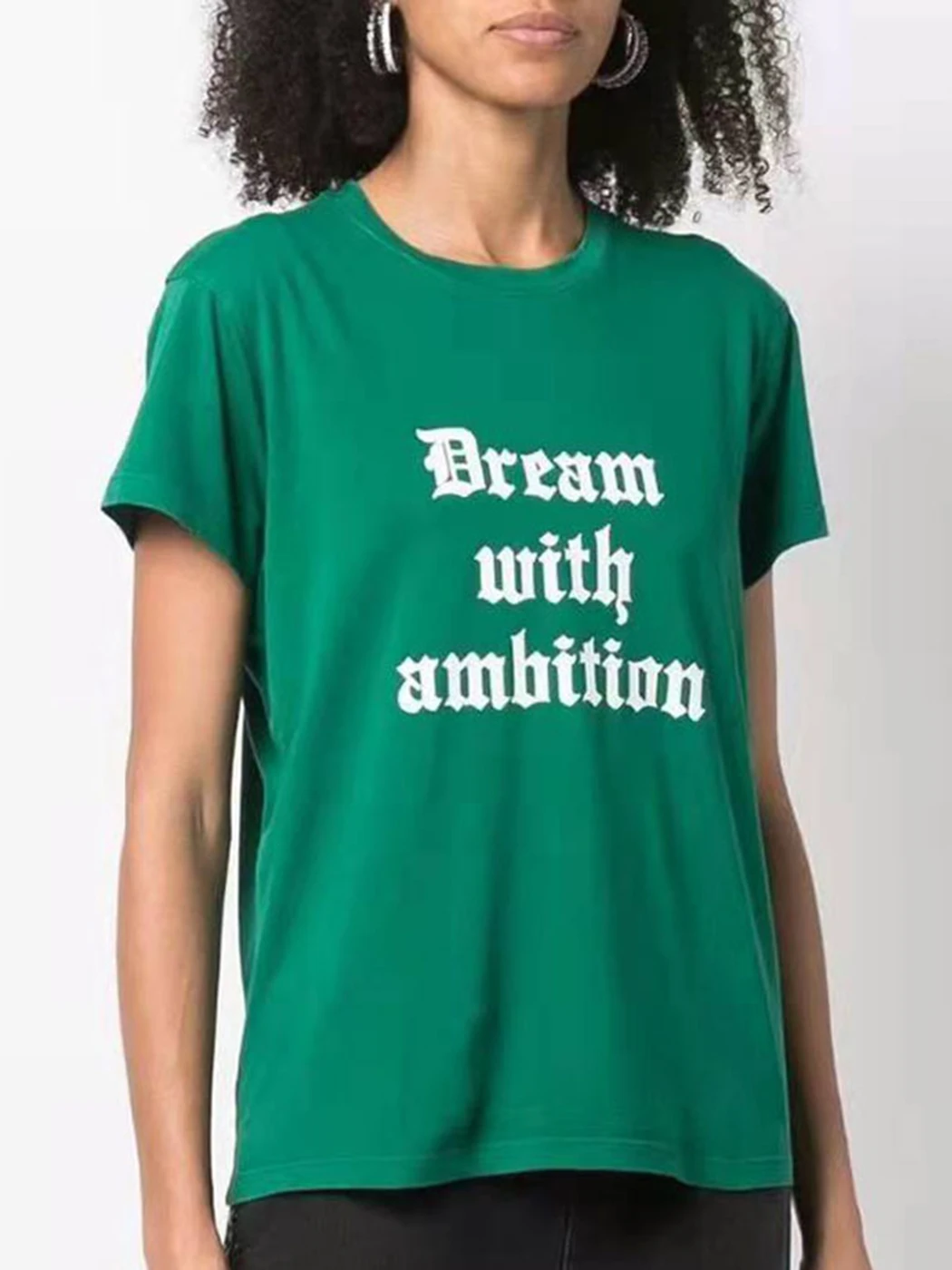 Letter Print T Shirt Women 2022 Summer Short Sleeve Round Neck Simple Green Tee Shirts Retro Loose Casual Cotton T-shirts Female
Letter Print T Shirt Women 2022 Summer Short Sleeve Round Neck Simple Green Tee Shirts Retro Loose Casual Cotton T-shirts Female