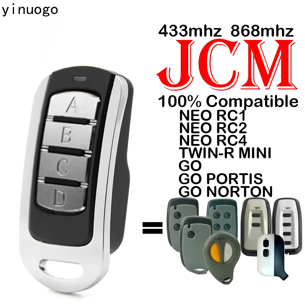 JCM GO PORTIS GO NORTON 868 МГц Пульт дистанционного управления для гаража JCM NEO RC1 RC2 RC4 TWIN-R MINI 433 МГц Передатчик управления гаражными воротами
JCM GO PORTIS GO NORTON 868 МГц Пульт дистанционного управления для гаража JCM NEO RC1 RC2 RC4 TWIN-R MINI 433 МГц Передатчик управления гаражными воротами