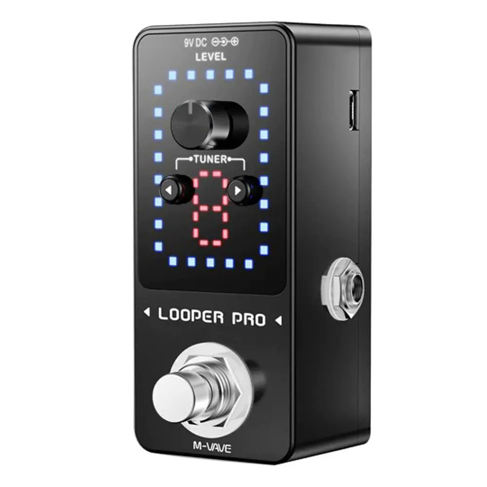 Портативная гитарная петля с 9 петлями, 40 минут, педаль LOOPER PRO с тюнером, педали для гитарных эффектов
Портативная гитарная петля с 9 петлями, 40 минут, педаль LOOPER PRO с тюнером, педали для гитарных эффектов