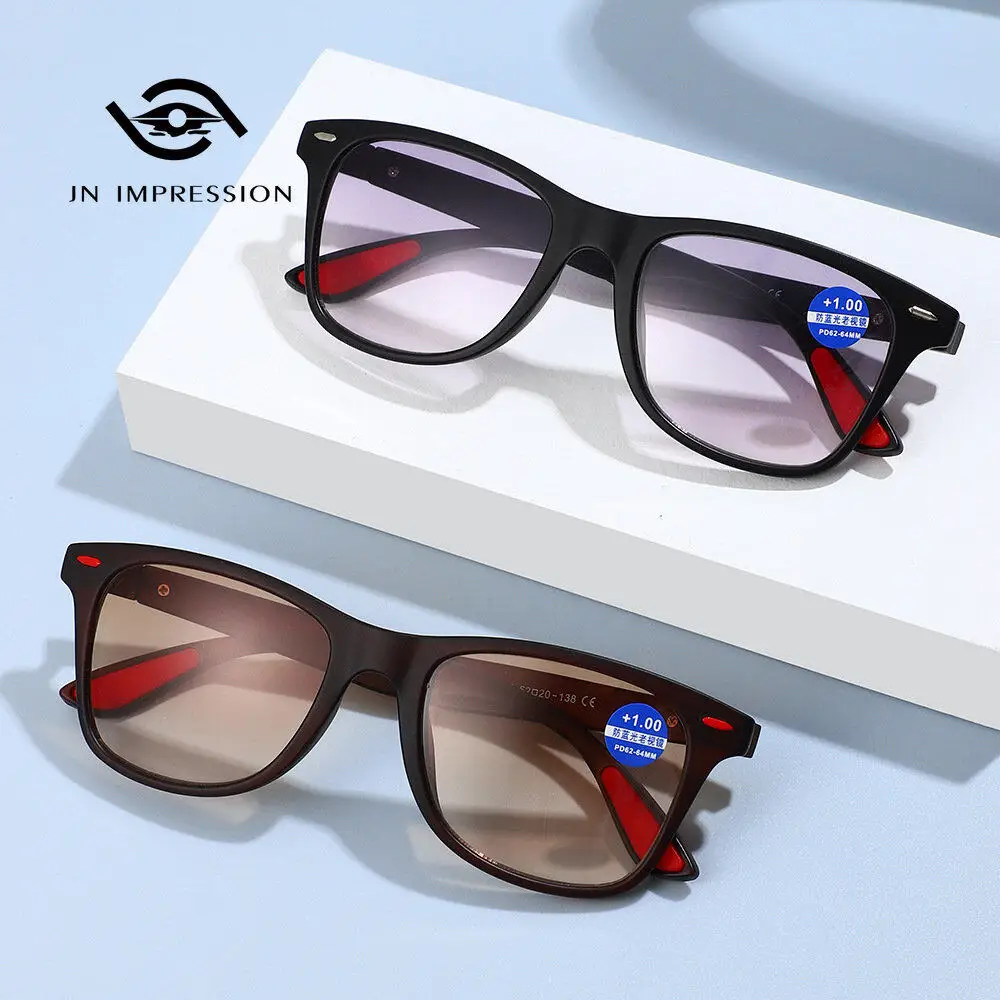 

Очки для чтения с защитой от синего света для мужчин и женщин, прогрессивные двухоптические очки для чтения для мужчин среднего и пожилого возраста, очки для чтения двойного назначения