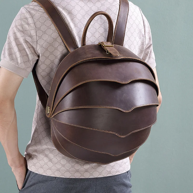 New Leather Backpack, Fashion Men's Travel Backpack, Retro Luxury Design, Large Capacity Hiking Bag, Laptop Bag, Zipper Style
New Leather Backpack, Fashion Men's Travel Backpack, Retro Luxury Design, Large Capacity Hiking Bag, Laptop Bag, Zipper Style