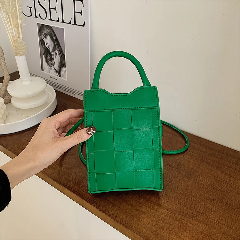 

Женская сумка-мессенджер для телефона, летняя сумочка из высококачественной искусственной кожи с короткими ручками, Роскошный дизайнерский трендовый миниатюрный чемоданчик на плечо