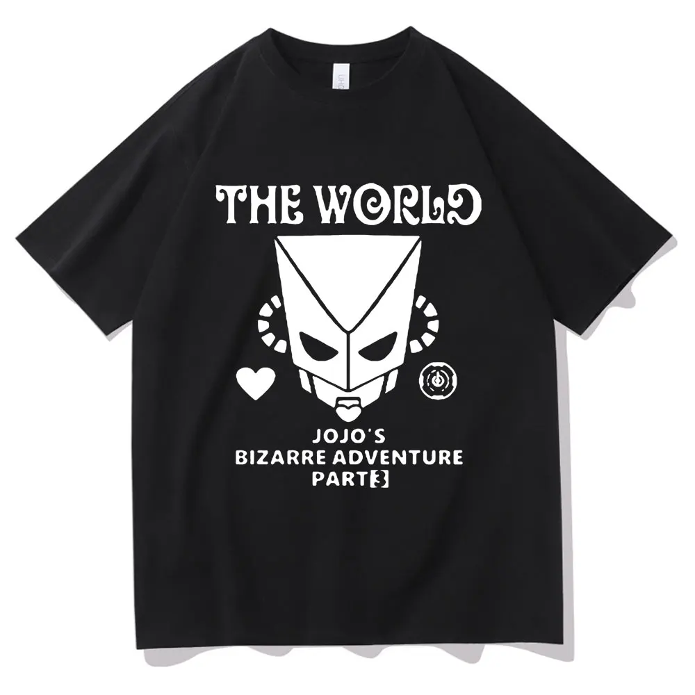 Anime JoJo's Bizarre Adventure The World Graphic Tshirt Mens Loose Manga T-shirts Men Women Fashion Oversized 100% Cotton Tees
Anime JoJo's Bizarre Adventure The World Graphic Tshirt Mens Loose Manga T-shirts Men Women Fashion Oversized 100% Cotton Tees