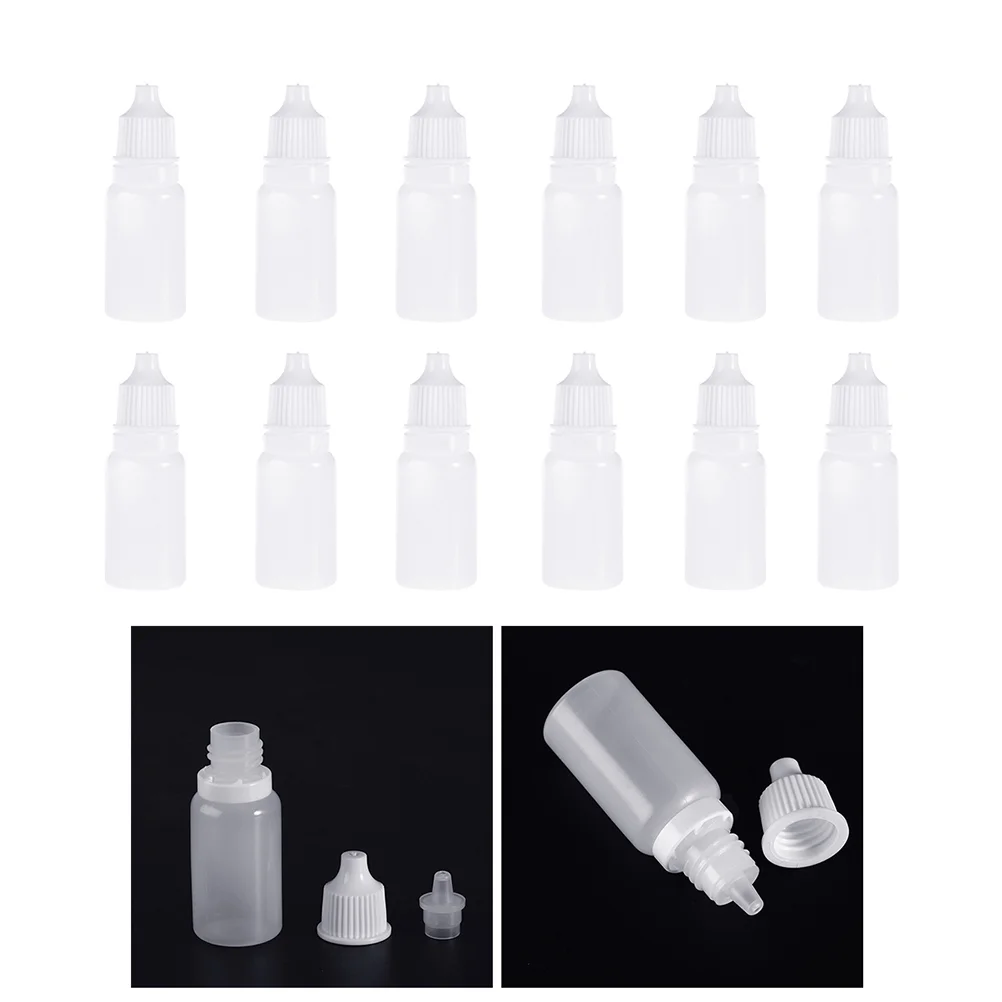 

10ml Dropper Bottles Squeezable Bottles, Dropping Bottles for Eye, Essential Oil White 50pcs