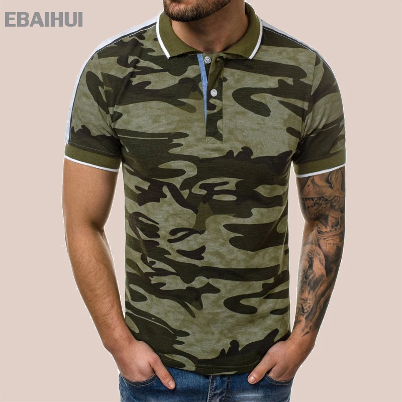 Мужская камуфляжная рубашка-поло EBAIHUI, зеленая рубашка-поло с коротким рукавом, удобная дышащая рубашка-поло с отворотом, летний топ 
Мужская камуфляжная рубашка-поло EBAIHUI, зеленая рубашка-поло с коротким рукавом, удобная дышащая рубашка-поло с отворотом, летний топ
