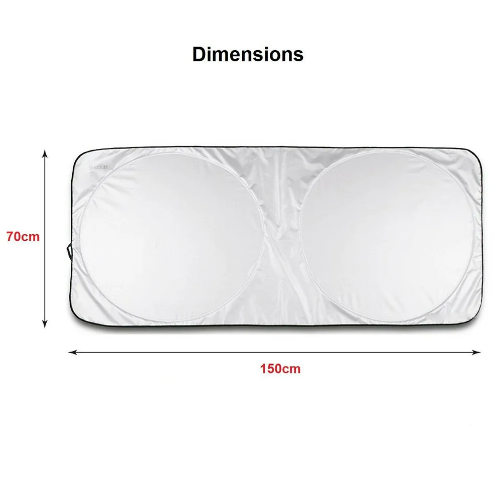 Car Foldable Sun Shade Windshield Durable Reflective Block Heat Cover 150*70cm Keeps Harmful UV Rays Out Stay Cool
Car Foldable Sun Shade Windshield Durable Reflective Block Heat Cover 150*70cm Keeps Harmful UV Rays Out Stay Cool