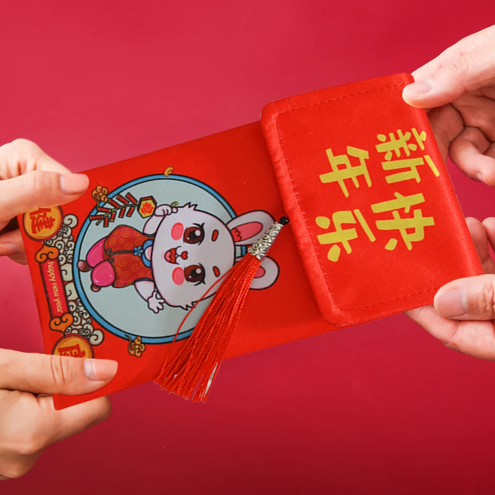 1Pc Chinese Style Red Envelope Fabric Lucky Money Bag 2023 New Year Bunny Print Red Envelope Children Gift For Spring Festival
1Pc Chinese Style Red Envelope Fabric Lucky Money Bag 2023 New Year Bunny Print Red Envelope Children Gift For Spring Festival