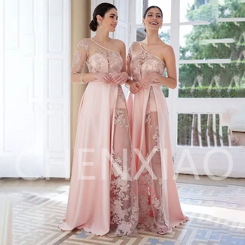 Pink Formal Dress Women Elegant Evening Gown Formal Evening Dresses Engagement Vestido De Festa A-Line One-Shoulder
Pink Formal Dress Women Elegant Evening Gown Formal Evening Dresses Engagement Vestido De Festa A-Line One-Shoulder