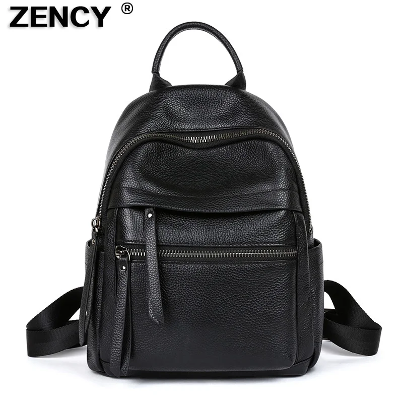 Soft 100% Genuine Cow Leather Black White Color Women Backpacks Lady Girl First Layer Cowhide Female School Book Backpack
Soft 100% Genuine Cow Leather Black White Color Women Backpacks Lady Girl First Layer Cowhide Female School Book Backpack