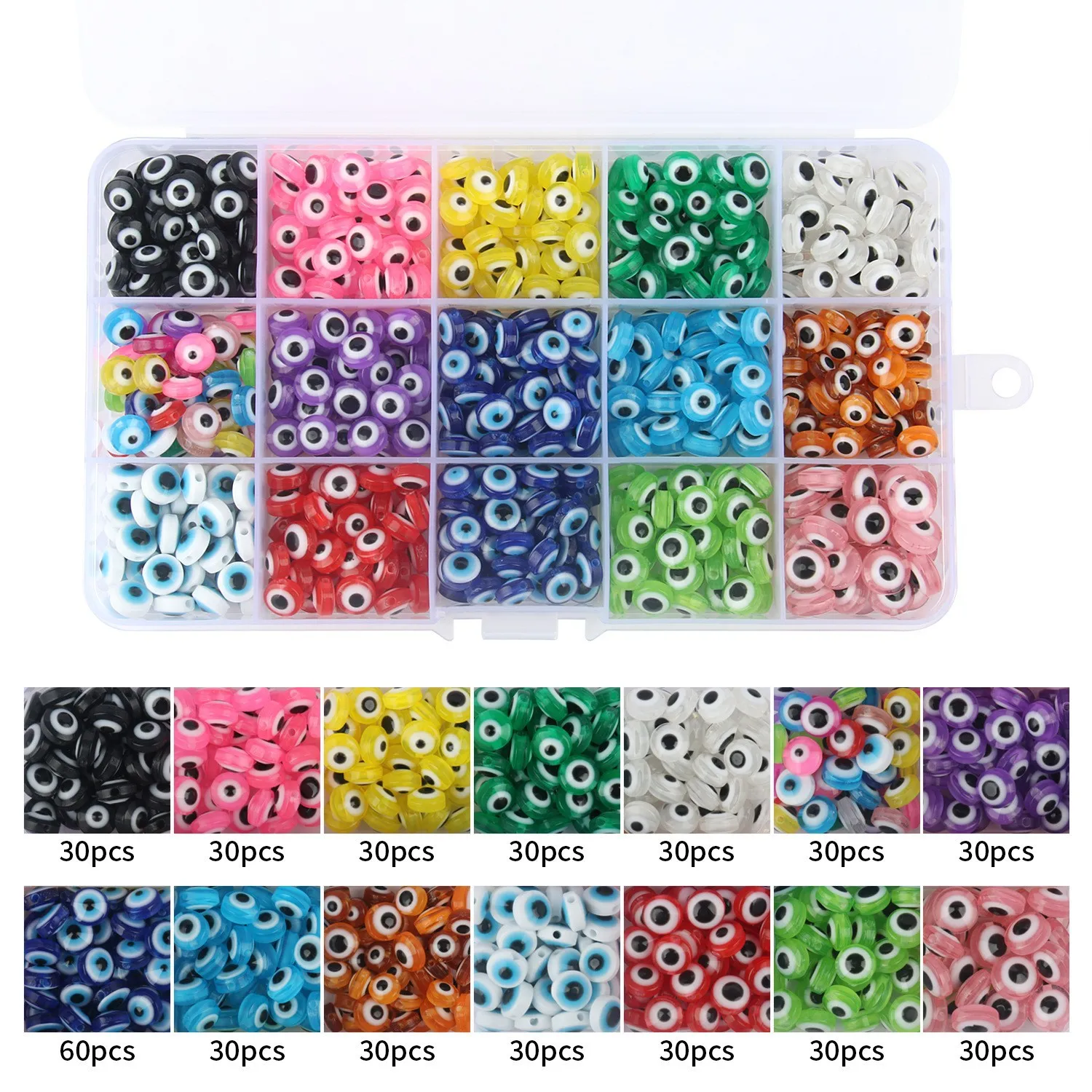 Set 10 15 Grid Letter Smiley Face Beads Loose Devil's Eye Flat Soft Ceramic Material Accessories Mixed Batch
Set 10 15 Grid Letter Smiley Face Beads Loose Devil's Eye Flat Soft Ceramic Material Accessories Mixed Batch