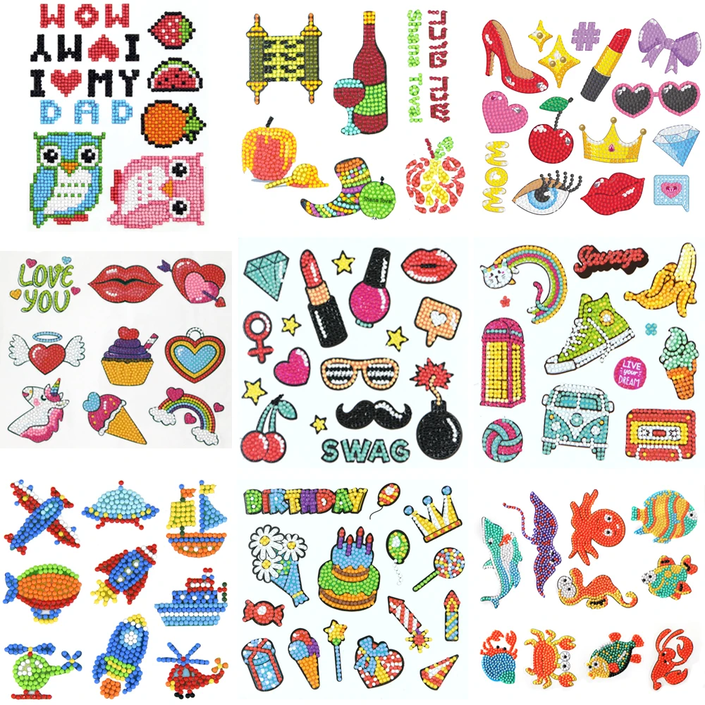 New Diamond Painting Stickers 5D DIY Cartoon Pattern Diamond Art Mosaic Sticker by Numbers Kits for Kids Home Decoration Gifts
New Diamond Painting Stickers 5D DIY Cartoon Pattern Diamond Art Mosaic Sticker by Numbers Kits for Kids Home Decoration Gifts