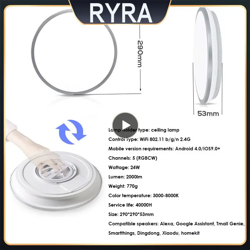 Smart Led Ceiling Light Smart Home App Voice Control Ceiling Lamp Night Light Work With Alexa Google Rgb Warm White Dimmable
Smart Led Ceiling Light Smart Home App Voice Control Ceiling Lamp Night Light Work With Alexa Google Rgb Warm White Dimmable