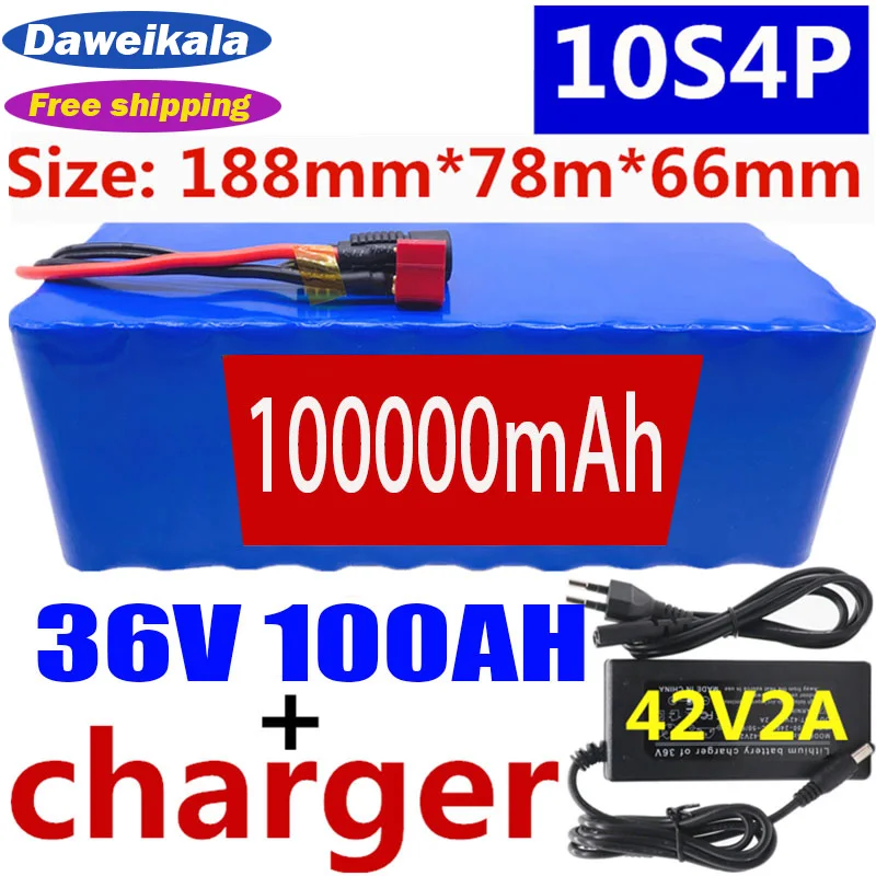 2023 100% Original 36V 10S4P 100Ah Battery Pack 1000W High Power Battery 42V 100000mAh Ebike Electric Bike BMS+42V2A Charger
2023 100% Original 36V 10S4P 100Ah Battery Pack 1000W High Power Battery 42V 100000mAh Ebike Electric Bike BMS+42V2A Charger