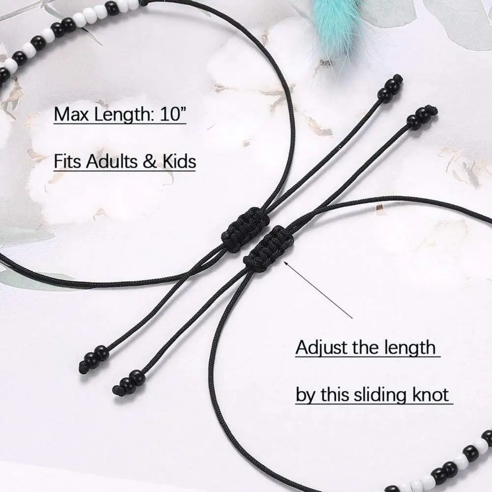 2Pcs Couple Creative Morse Code Bracelets I Love You Beaded Braided Rope Hand Strap for Valentines Day Gift
2Pcs Couple Creative Morse Code Bracelets I Love You Beaded Braided Rope Hand Strap for Valentines Day Gift