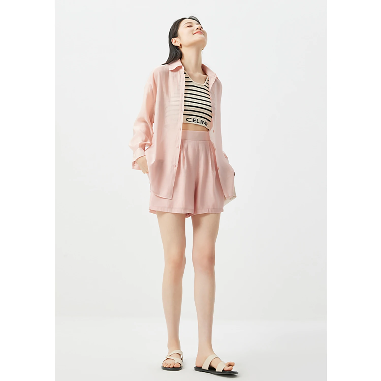 Loose Fashion Design New 2023 Summer 2 Piece Sets Womens Outfits Shirt with Long Sleeve+shorts Summer Sets Womens Outfits
Loose Fashion Design New 2023 Summer 2 Piece Sets Womens Outfits Shirt with Long Sleeve+shorts Summer Sets Womens Outfits