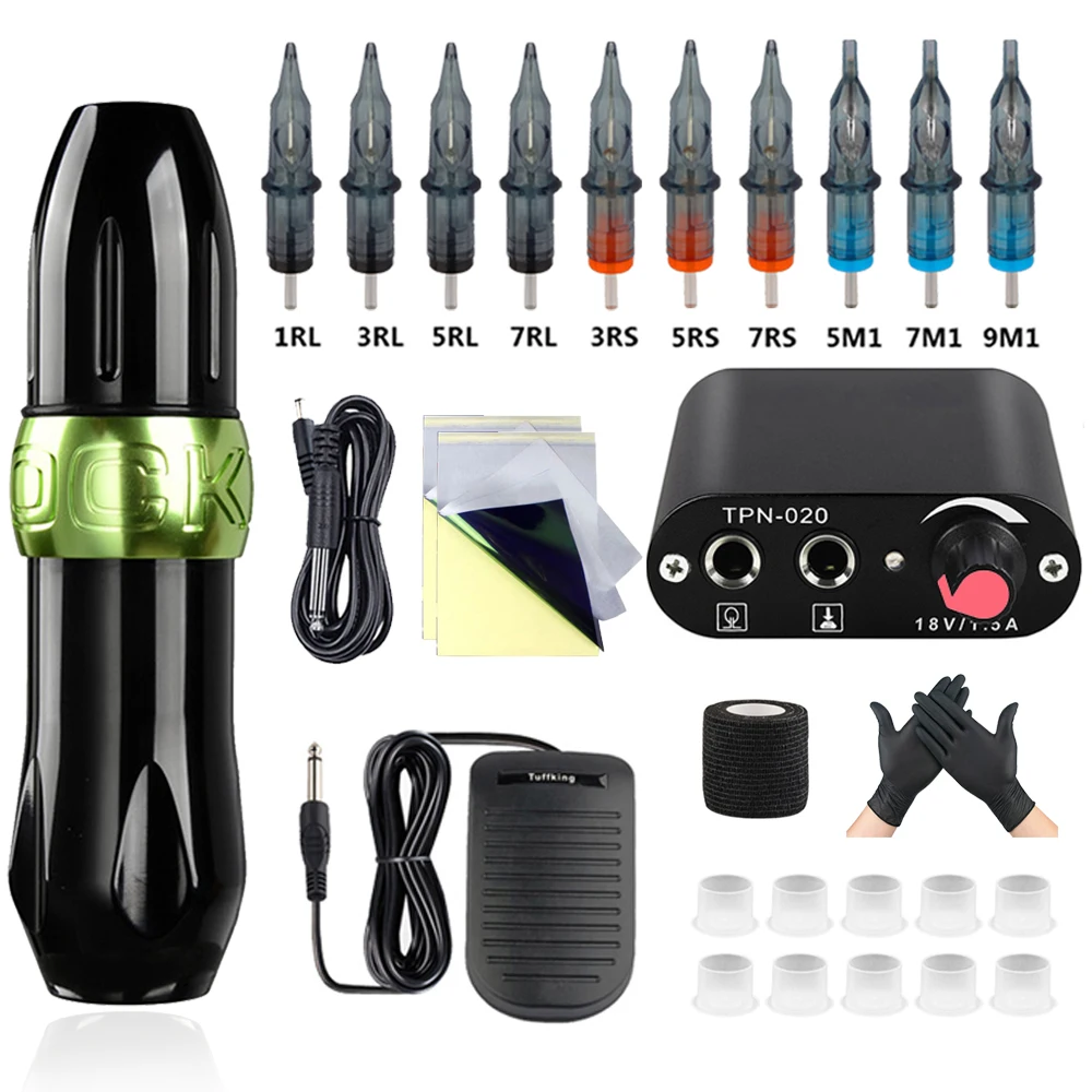 Rocket Tattoo Machine Kit DC Interface Rotary Tattoo Pen Kit Machine With Cartridge Needles For Tattoo Body Art
Rocket Tattoo Machine Kit DC Interface Rotary Tattoo Pen Kit Machine With Cartridge Needles For Tattoo Body Art