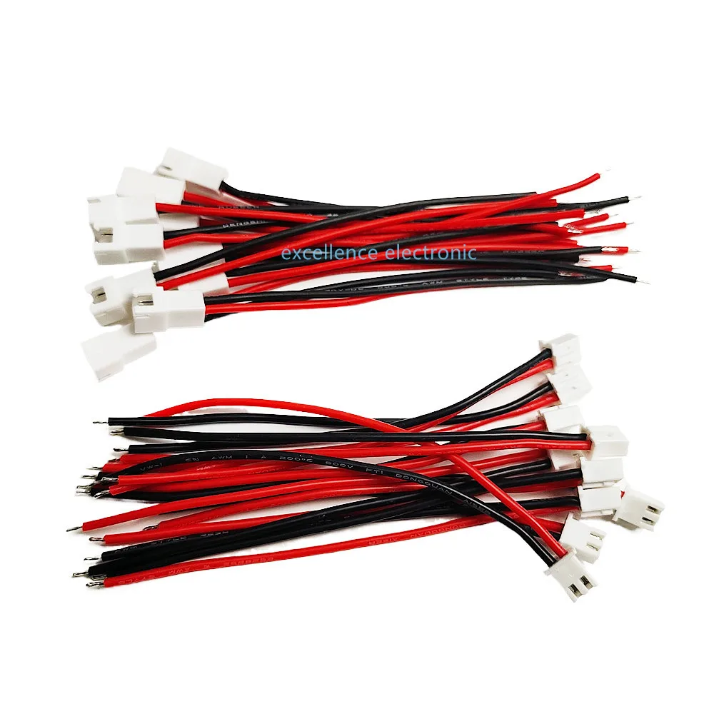 Провод JST XH2.54 2Pin 22AWG 10 пар красный/черный 
Провод JST XH2.54 2Pin 22AWG 10 пар красный/черный