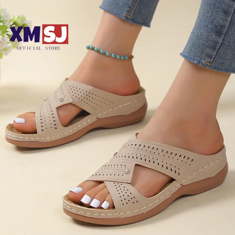 Sandals Women 2023 New Summer Shoes Women Elegant Low Heels Sandals Summer Slippers Zapatos Mujer Wedge Heeled Sandals Female
Sandals Women 2023 New Summer Shoes Women Elegant Low Heels Sandals Summer Slippers Zapatos Mujer Wedge Heeled Sandals Female