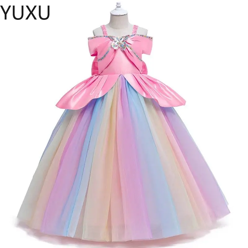 Crystal Flower Girl Bead Decoration Long Dress New Girl Wedding Party Exchange Dress Ball Beauty Sexy Shoulder Dress
Crystal Flower Girl Bead Decoration Long Dress New Girl Wedding Party Exchange Dress Ball Beauty Sexy Shoulder Dress