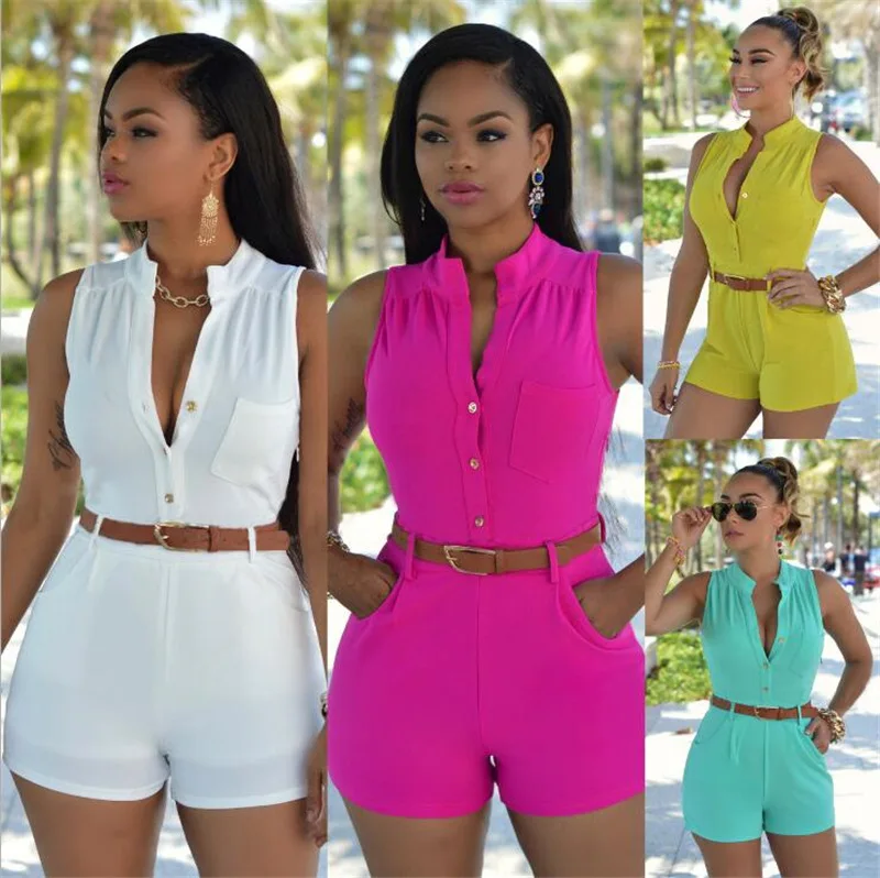 Sexy Women Shorts Jumpsuit Shorts Bodysuit Playsuit Casual Women Summer Clothing Overalls Shorts Rompers With Belt
Sexy Women Shorts Jumpsuit Shorts Bodysuit Playsuit Casual Women Summer Clothing Overalls Shorts Rompers With Belt