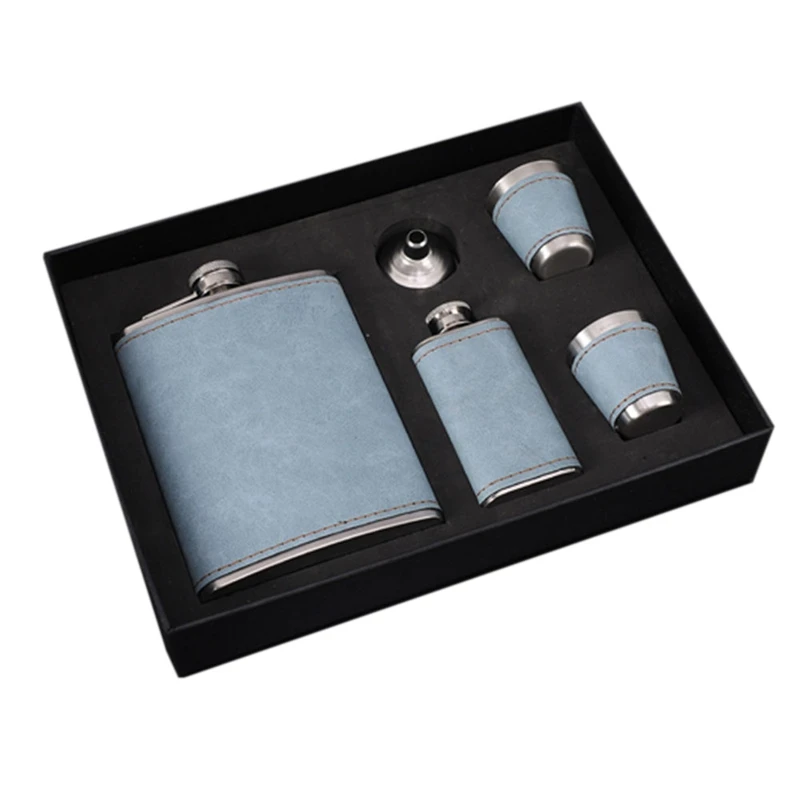 BMDT-Hip Flask Set Stainless Steel Flask Of Gifts For Men 8Oz Bar Party Camping Barbecue Portable Pocket Flask Light Blue
BMDT-Hip Flask Set Stainless Steel Flask Of Gifts For Men 8Oz Bar Party Camping Barbecue Portable Pocket Flask Light Blue