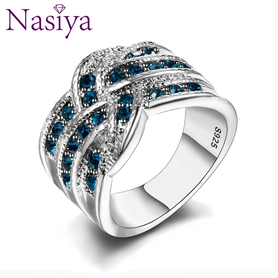Jewelry Luxury Party Queen Aquamarine Finger Rings for Women Silver Color Jewelry Wedding Engagement Ring Gift Wholesale
Jewelry Luxury Party Queen Aquamarine Finger Rings for Women Silver Color Jewelry Wedding Engagement Ring Gift Wholesale