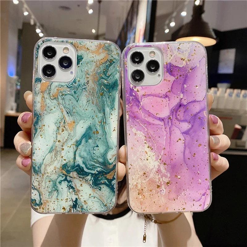 

Чехол Lov с мраморным рисунком для iPhone 13, 12 Pro Max, 11 Pro Max, 7, 8 Plus, SE 2020, роскошный блестящий мягкий чехол из ТПУ и эпоксидной смолы на заднюю панель ...