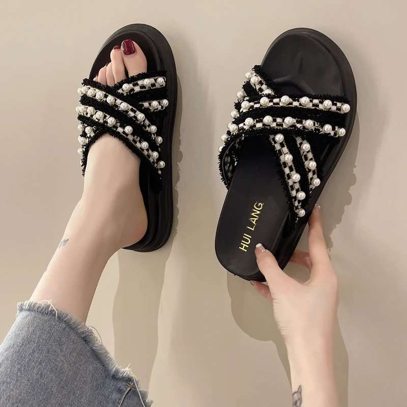 Shoes Women Ladies' Slippers Pantofle Luxury Slides Low String Bead Soft 2022 Designer Flat Summer Basic Rubber Rome PU Fashion
Shoes Women Ladies' Slippers Pantofle Luxury Slides Low String Bead Soft 2022 Designer Flat Summer Basic Rubber Rome PU Fashion