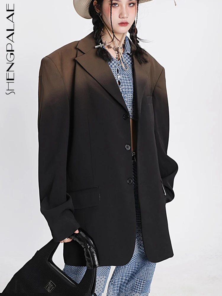 SHENGPALAE Gradual Wide Shoulder Suit Jacket For Men And Women High-quality Long Sleeve Blazer 2023 Spring New Y2k Clothes 5R990
SHENGPALAE Gradual Wide Shoulder Suit Jacket For Men And Women High-quality Long Sleeve Blazer 2023 Spring New Y2k Clothes 5R990