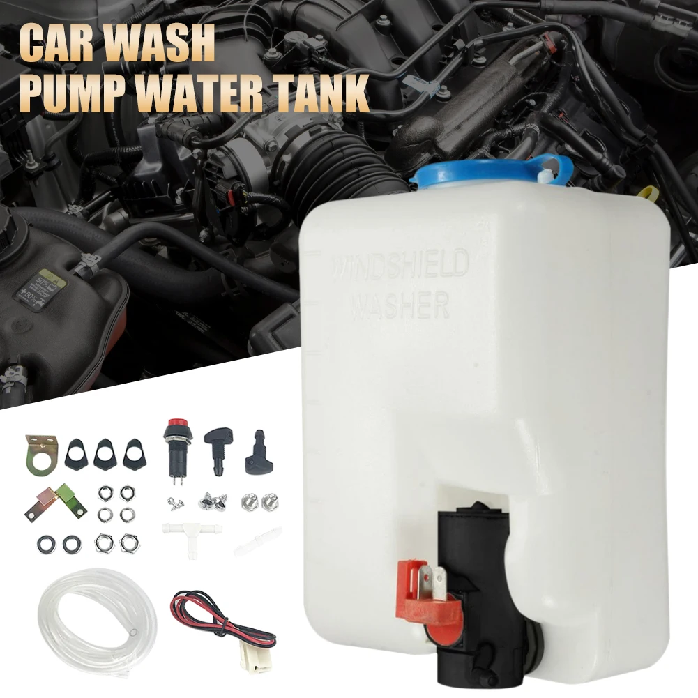 12V 1.5L Car Windshield Washer Bottle Washer Pump Fluid Reservoir Wiper System Universal Washer Tank Sprayer Kit Car Accessories
12V 1.5L Car Windshield Washer Bottle Washer Pump Fluid Reservoir Wiper System Universal Washer Tank Sprayer Kit Car Accessories