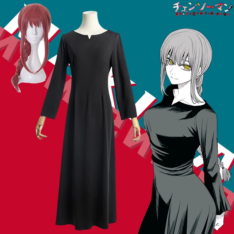 Anime Chainsaw Man Makima Cosplay Dress Makima Wigs Costume Women Black Party Halloween Outfits
Anime Chainsaw Man Makima Cosplay Dress Makima Wigs Costume Women Black Party Halloween Outfits