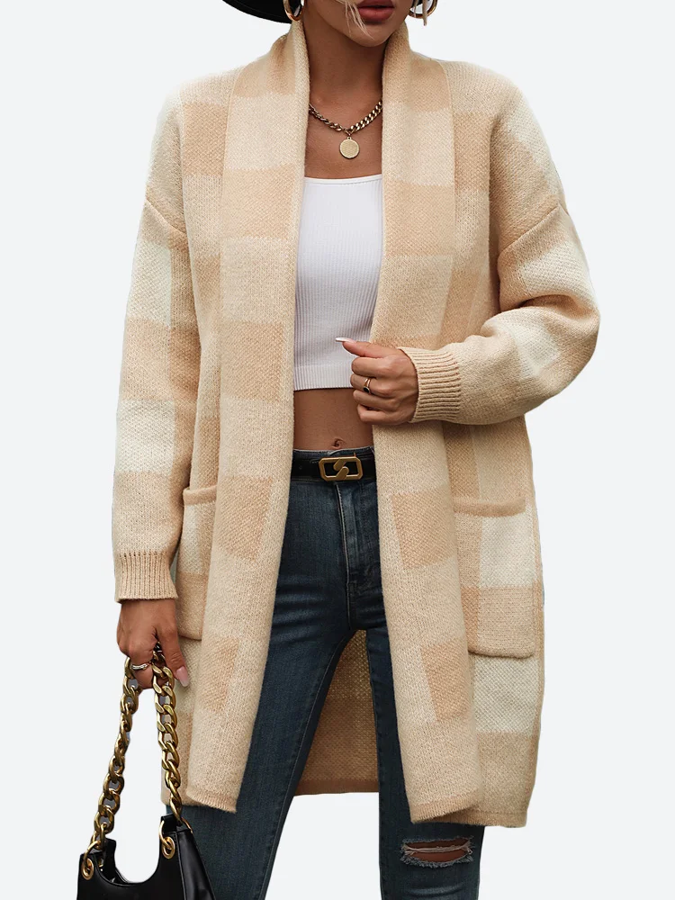 Benuynffy Women Casual Plaid Long Cardigan 2023 Fall Winter Long Sleeve Open Front Casual Loose Knitted Coat Outwear with Pocket
Benuynffy Women Casual Plaid Long Cardigan 2023 Fall Winter Long Sleeve Open Front Casual Loose Knitted Coat Outwear with Pocket