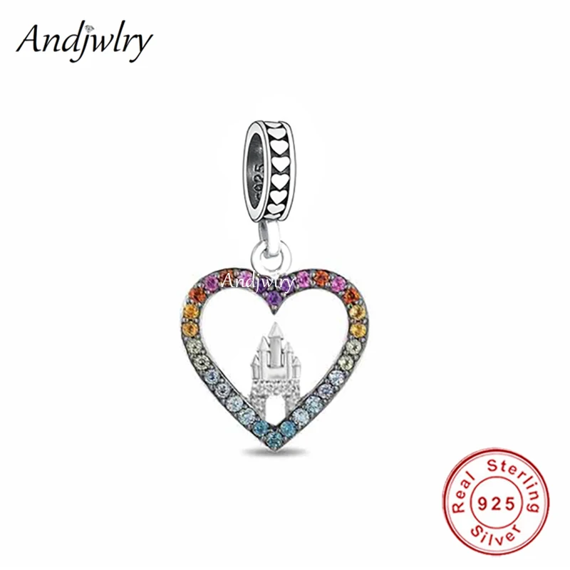 Fit Bracelet Charms Silver 925 Original Castle In Rainbow Zircon Heart Bead Bracelet&Bangle Jewelry Berloque
Fit Bracelet Charms Silver 925 Original Castle In Rainbow Zircon Heart Bead Bracelet&Bangle Jewelry Berloque