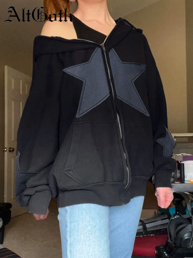 AltGoth Streetwear Hip Hop Loose Sweatshirt Women Vintage Harajuku Cyberpunk Mall Gothic Pentagram Patchwork Long Sleeve Hoodie
AltGoth Streetwear Hip Hop Loose Sweatshirt Women Vintage Harajuku Cyberpunk Mall Gothic Pentagram Patchwork Long Sleeve Hoodie