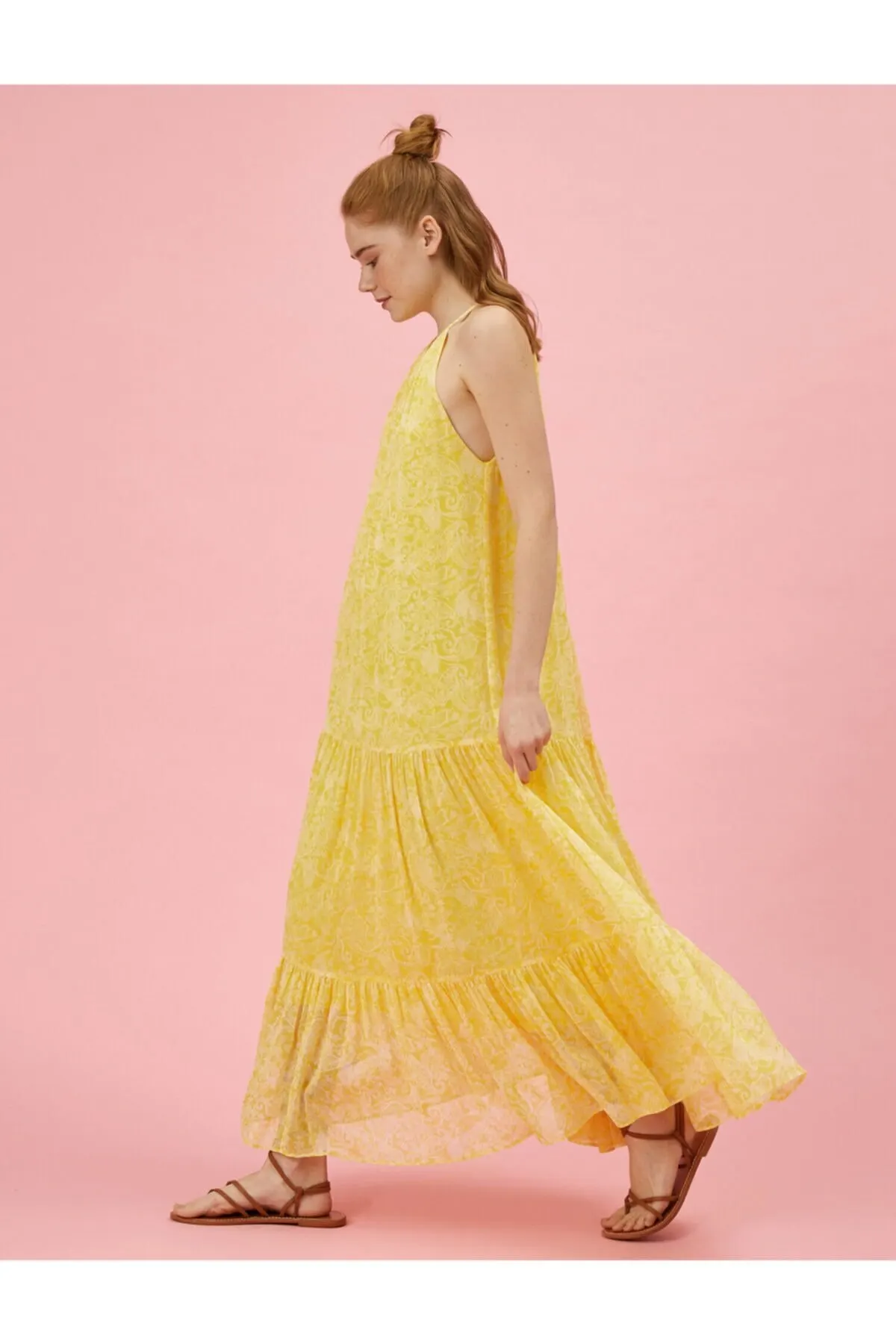 Women's Dress Yellow pattern Halter Neck Long Elegant Fashion Casual Casual Casual Comfortable Short Sleeve Summer Boho Beach Dress
Women's Dress Yellow pattern Halter Neck Long Elegant Fashion Casual Casual Casual Comfortable Short Sleeve Summer Boho Beach Dress