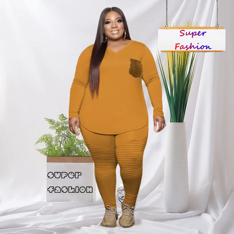 XL-5XL Plus Size Two Piece Sets Fall Outfits Women Clothing Tracksuits Long Sleeve Sweatsuit for Women Pant Suits Dropshipping
XL-5XL Plus Size Two Piece Sets Fall Outfits Women Clothing Tracksuits Long Sleeve Sweatsuit for Women Pant Suits Dropshipping