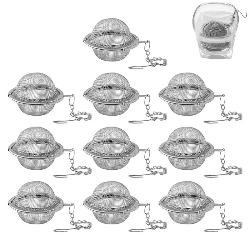 Stainless Steel Spice Tea Ball 10 Pcs Tea Sphere Locking Strainer Mesh Infuser Tea Filter With Extended Chain Kitchen Tools
Stainless Steel Spice Tea Ball 10 Pcs Tea Sphere Locking Strainer Mesh Infuser Tea Filter With Extended Chain Kitchen Tools