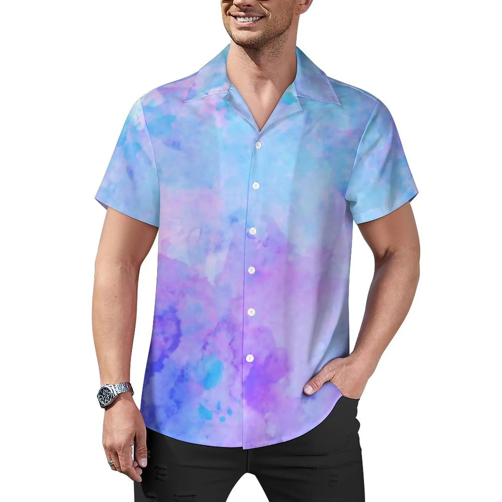 Watercolor Splash Blouses Colorful Ombre Casual Shirts Hawaiian Short-Sleeve Custom Funny Oversized Beach Shirt Birthday Present
Watercolor Splash Blouses Colorful Ombre Casual Shirts Hawaiian Short-Sleeve Custom Funny Oversized Beach Shirt Birthday Present