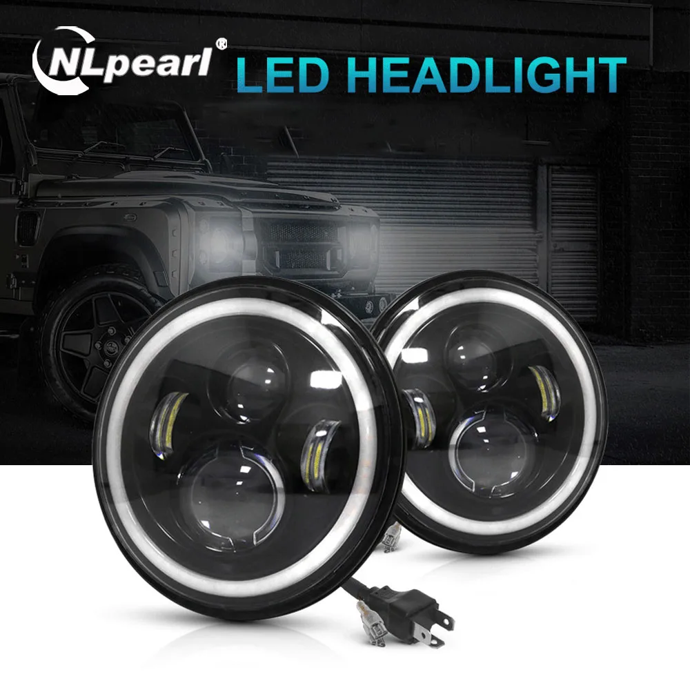 NLpearl 12V 24V 7 inch Led Headlight Hi/Low H4 Light Halo Angle Eyes Led Headlamp For Lada Niva Urban Jeep Wrangler Off Road 4x4
NLpearl 12V 24V 7 inch Led Headlight Hi/Low H4 Light Halo Angle Eyes Led Headlamp For Lada Niva Urban Jeep Wrangler Off Road 4x4