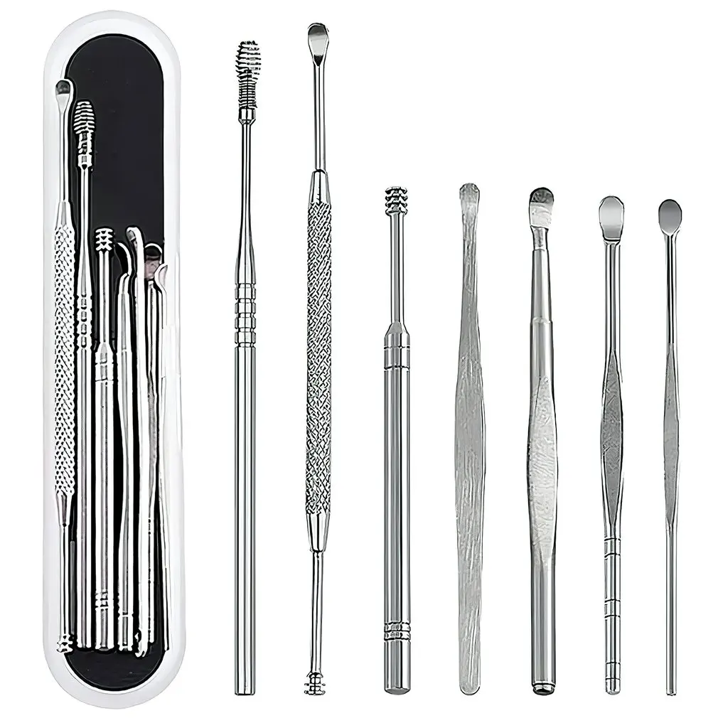 7pcs/set Ear Wax Pickers Cleaner Stainless Steel Earpick Wax Remover Curette Care Ear Pick Cleaner Ear Cleaner Spoon Clean Tool
7pcs/set Ear Wax Pickers Cleaner Stainless Steel Earpick Wax Remover Curette Care Ear Pick Cleaner Ear Cleaner Spoon Clean Tool