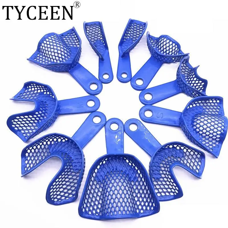 10pcs /set Blue Dental Impressions Trays Plastic-Steel Teeth Holders Denture Model Materials Oral Hygiene Clinic Dentist Product
10pcs /set Blue Dental Impressions Trays Plastic-Steel Teeth Holders Denture Model Materials Oral Hygiene Clinic Dentist Product