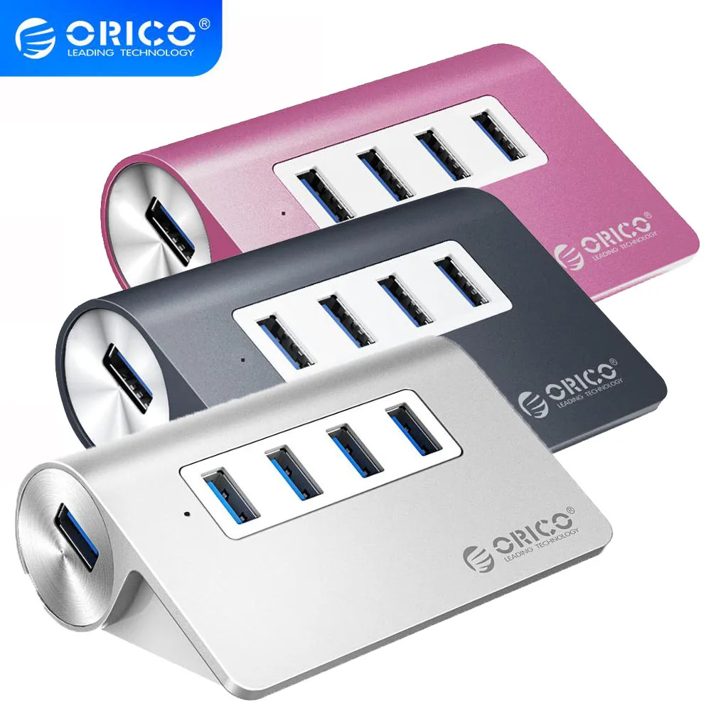 ORICO New Mac Design 3.0 USB HUB Mini High Quality High Speed Aluminum 4 Port USB HUB Splitter With Data Cable M3H4
ORICO New Mac Design 3.0 USB HUB Mini High Quality High Speed Aluminum 4 Port USB HUB Splitter With Data Cable M3H4