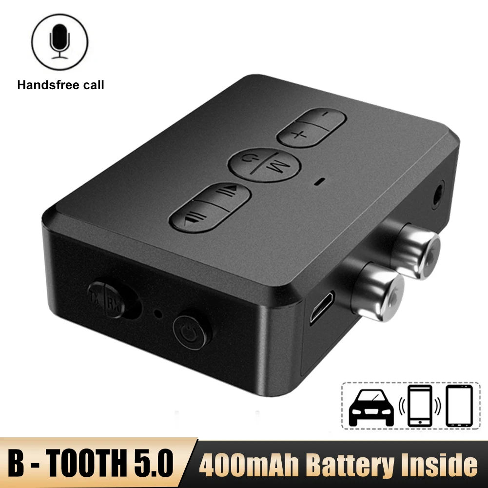 Bluetooth 5.0 Audio Receiver Transmitter RCA 3.5mm AUX Jack Music 400mah Stereo Wireless Adapter Handsfree Call For Car PC TV
Bluetooth 5.0 Audio Receiver Transmitter RCA 3.5mm AUX Jack Music 400mah Stereo Wireless Adapter Handsfree Call For Car PC TV