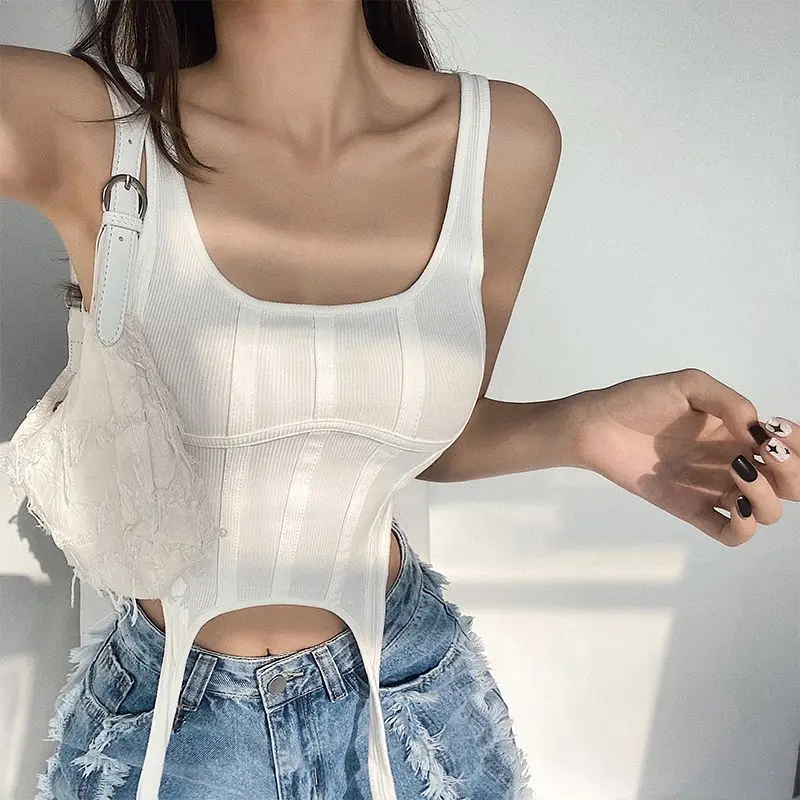 Sexy Cropped Tops Women 2022 Summer Knit Tank Top Women Corset Top White Crop Top Ribbed Pothook Cute Black Tops Punk Clothes
Sexy Cropped Tops Women 2022 Summer Knit Tank Top Women Corset Top White Crop Top Ribbed Pothook Cute Black Tops Punk Clothes