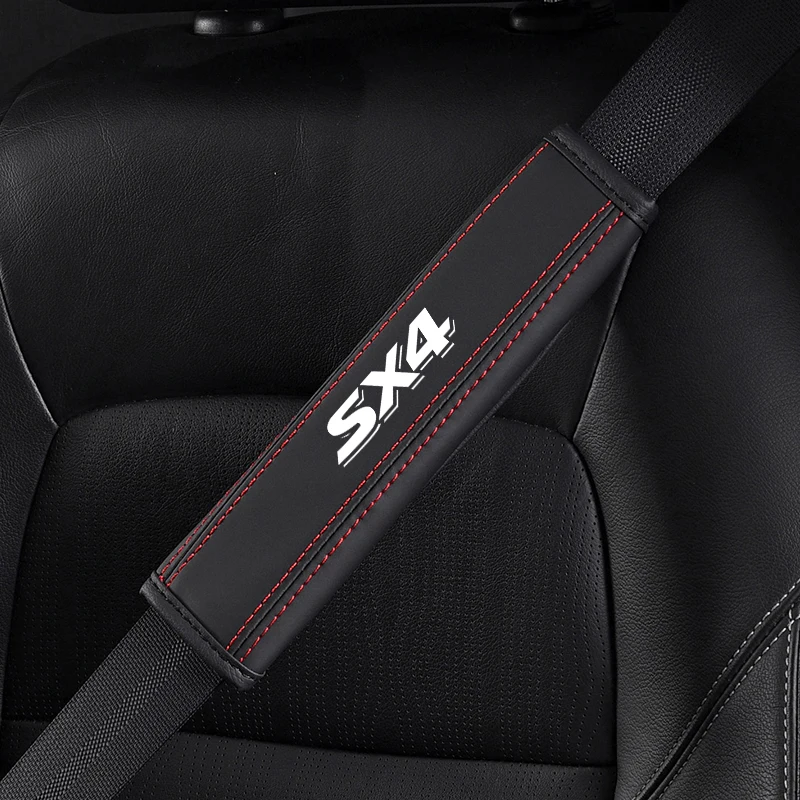 Leather Car Seat Belt Shoulder Guard Pads Covers For Suzuki Sx4 Shoulder Protection Car Emblem Interior Accessories
Leather Car Seat Belt Shoulder Guard Pads Covers For Suzuki Sx4 Shoulder Protection Car Emblem Interior Accessories
