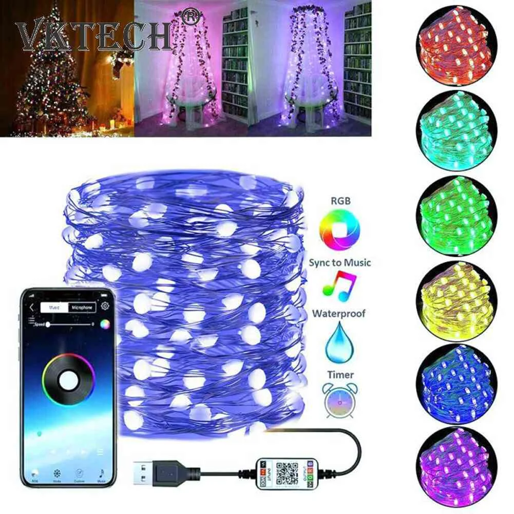 2/5/10//15/20m Copper Wire Lights Bluetooth-compatible App USB Copper Wire String Light 8 Modes Sound Control Wedding Room Decor
2/5/10//15/20m Copper Wire Lights Bluetooth-compatible App USB Copper Wire String Light 8 Modes Sound Control Wedding Room Decor