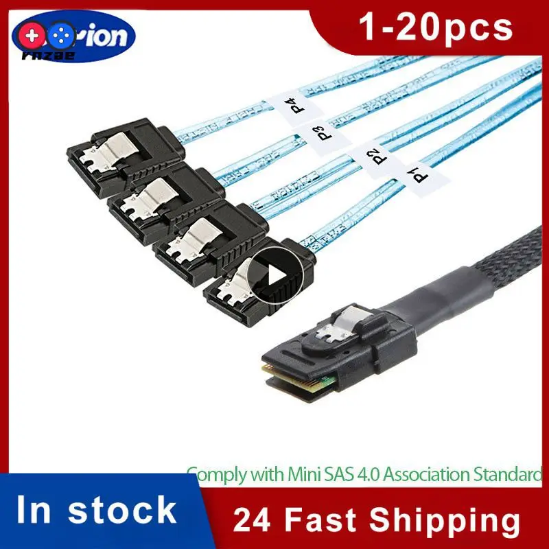 

1/0.5 м 12 Гбит/с Mini-SAS SFF-8087 To 4 SATA Cable SAS 36P To 4 SATA3.0, кабель для жестких дисков для сервера