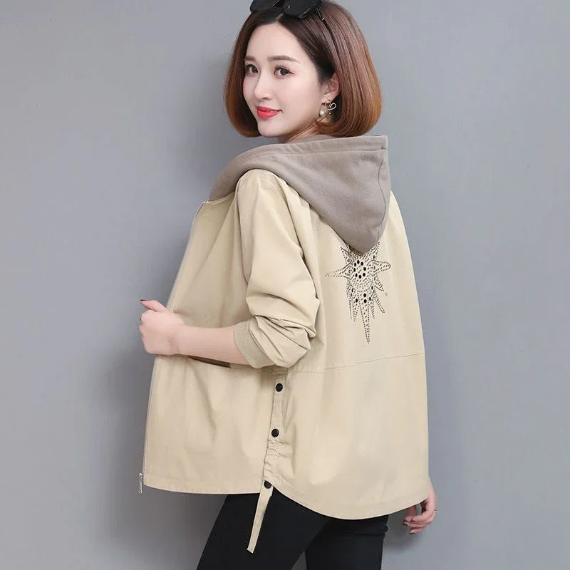 2022 Autumn Long Sleeve Women's Coat Hooded Jacket Zipper Pockets Casual Windbreaker Basic Jackets Outerwear Plus Size 4XL E25
2022 Autumn Long Sleeve Women's Coat Hooded Jacket Zipper Pockets Casual Windbreaker Basic Jackets Outerwear Plus Size 4XL E25