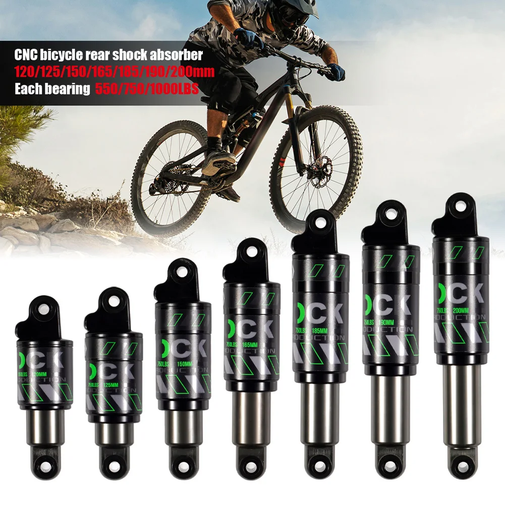 Bicycle Hydraulic Shock Absorbers 120/125/150/165/185/190/200mm Rear Shock 2x Bolts Aluminum Alloy Bikes Accessories Parts
Bicycle Hydraulic Shock Absorbers 120/125/150/165/185/190/200mm Rear Shock 2x Bolts Aluminum Alloy Bikes Accessories Parts